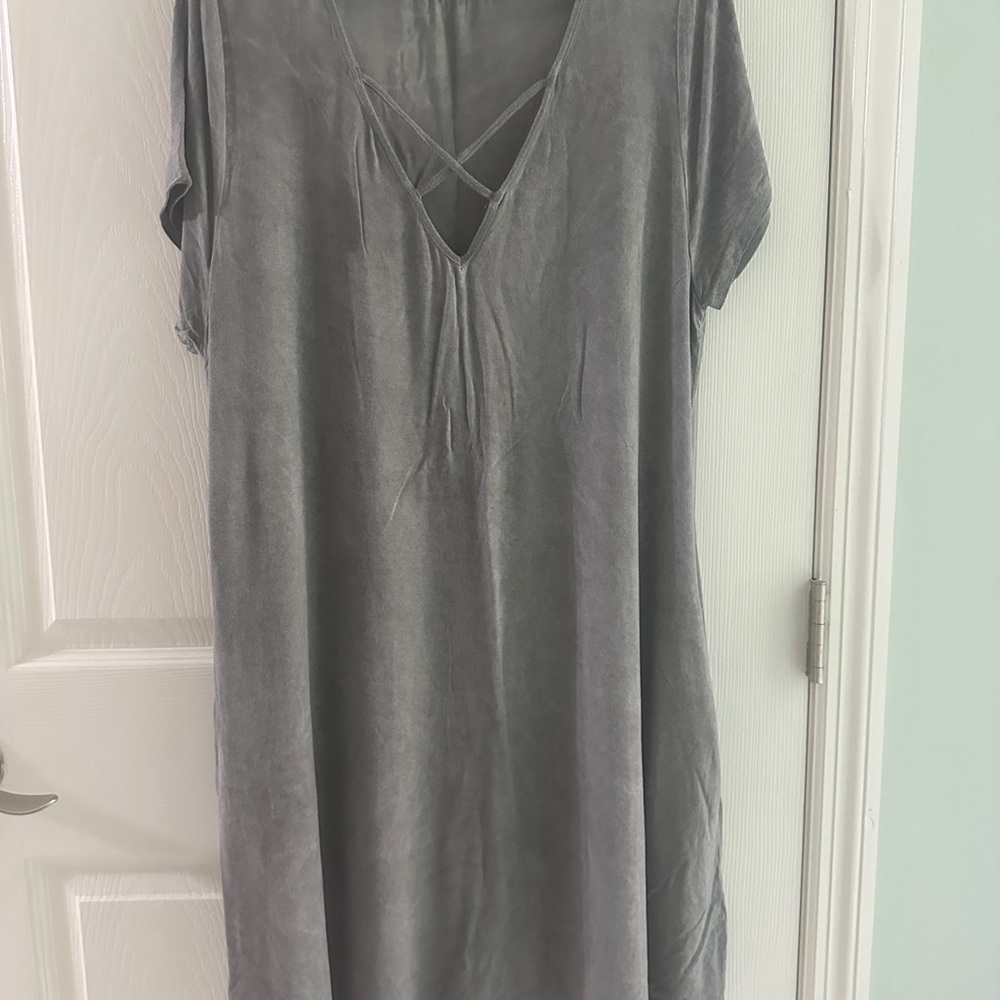 Umgee Slate Gray V-Neck Tunic